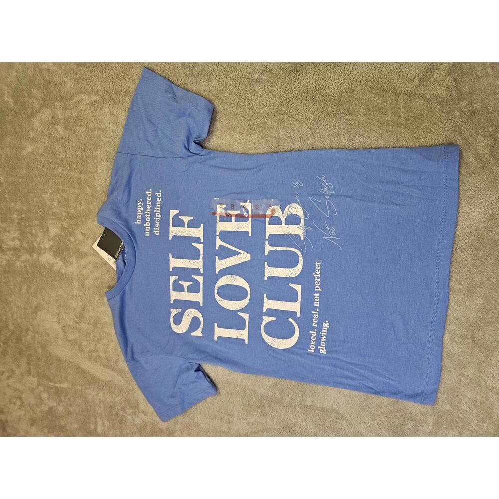 New Grayson Threads Women's Self Love Club T-Shirt Blue Size XXS